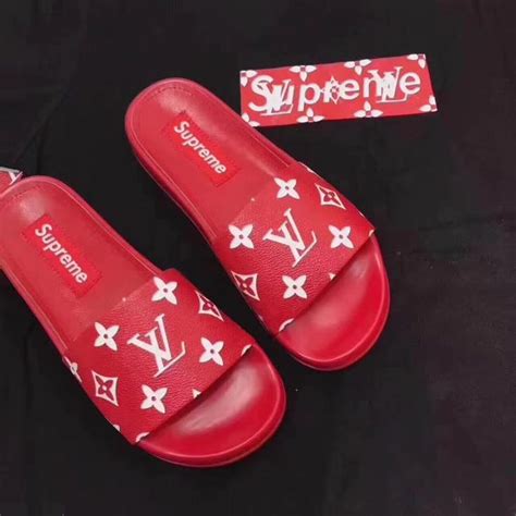 supreme louis vuitton flip flops|christian Louis Vuitton flip flops.